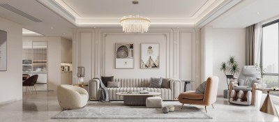 简欧客餐厅3D模型下载